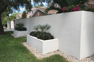 Foam Privacy Walls, Stucco and Exterior Paint