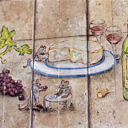 Roman Shower Design with Cats - Artwork