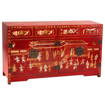 Red Lacquer Buffet Courtyard