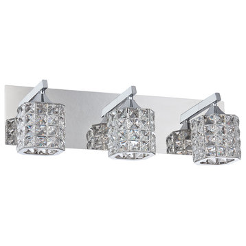 Shimera Series 1-Light Chrome Bath Light, 3-Light