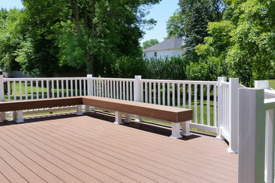 Mid-sized trendy deck photo in Denver