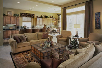 Family room - large transitional family room idea in Los Angeles