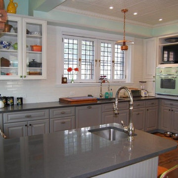Gray Painted Kitchen Cabinets