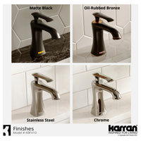 Karran 1-Hole 1-Handle Bathroom Faucet With Pop-Up Drain, Chrome