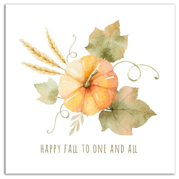 Happy Fall To One And All 16x16 Canvas Wall Art