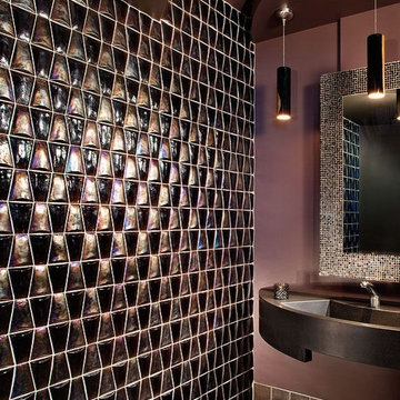 3D "Elevations" Raised Iridescent Glass Mosaic