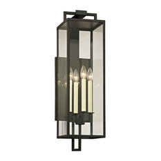 Beckham Outdoor Wall Sconce, Forged Iron Finish, 4-Light