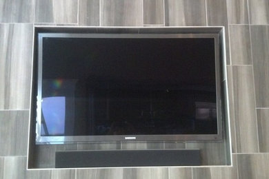 TV on Tile wall