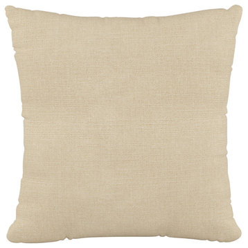 18" Decorative Pillow Polyester Insert, Linen Linen