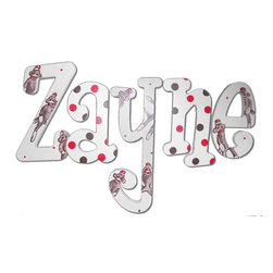 Retro Monkey Wood Letters - Wall Letters