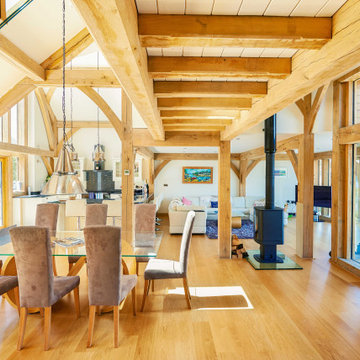 An oak frame contemporary home in North Wales