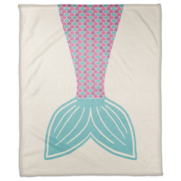 Mermaid Tail 50x60 Coral Fleece Blanket