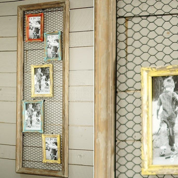 Collage Picture Frame With Chicken Wire