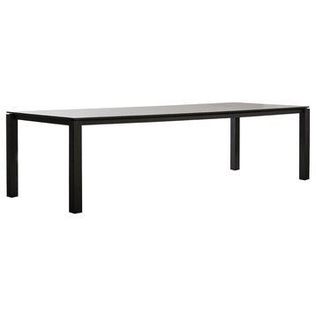 OASIQ MACHAR 240 Dining Table, Frame: Anthracite, Top: Teak