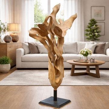 Teak Root Sculpture – Natural Wood Art & Interior Decor