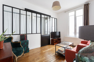 Aménagement d'un salon scandinave.