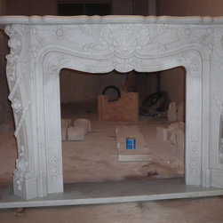 Natural Carved Stone Fireplaces - Indoor Fireplaces
