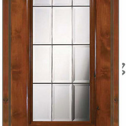 Prehung Patio Single Door 80 Wood Alder Patio 1 Panel 3/4 Lite Glass - Patio Doors