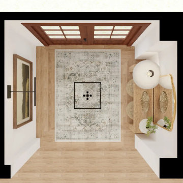Classic Entryway with Large Mirror