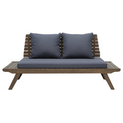 Transitional Outdoor Loveseats by GDFStudio