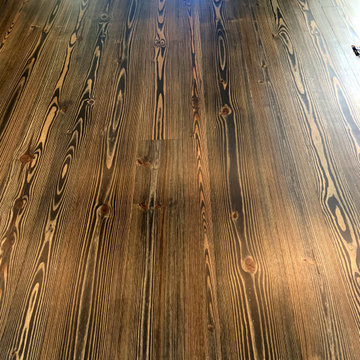 GREAT RIVER: WIDE PLANK HEART PINE REFINISHED W/ CUSTOM STAIN & BONA TRAFFIC HD