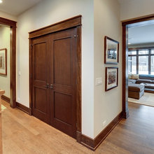 living room dark trim