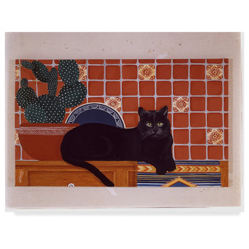 Jan Panico 'Russian Black Cats' Canvas Art, 19"x14"
