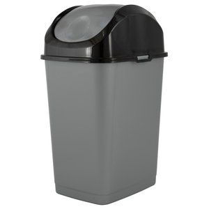 Hardware Resources CAN-35 Plastic Waste Container Black