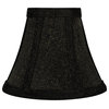 30070-2 Small Bell  Chandelier Clip On Lamp Shade Two-Tone Black 3"x6"x5"