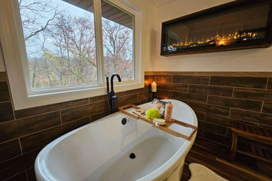 Bathroom - farmhouse bathroom idea in Chicago