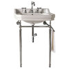 Wellington 24" Single Console Sink in Chrome with Ceramic Top