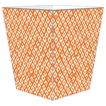 Ikat Orange Wastepaper Basket