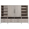 Urban Modern Mist Gray Entertainment Center with Cabinets