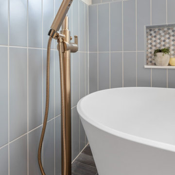 Coastal Casual Primary Bath Remodel Overland Park, KS