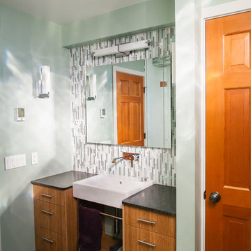 Rainfall Glass Tile Bathroom