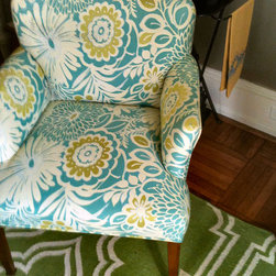 Green ReUpholstered Chair - Armchairs And Accent Chairs