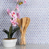 Hudson Penny Round Lavendar Porcelain Floor and Wall Tile