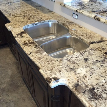 "Copenhagen" Granite Kitchen and Bathroom with "Titanium" Granite Bathrooms