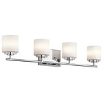 Kichler - Kichler O Hara 4-Light Chrome Vanity - This 4-Light Vanity is part of the O Hara Collection and has a Chrome Finish.