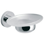 VADO - Elements Frosted Glass Soap Dish/Holder - Ark Showers are pleased announce their partnership with VADO, a British manufacturer of a wide range of high quality brass ware, to supply shower heads, handsets and accessories. Ark Showers have selected a handful of lines which compliment Ark Showers shower screens beautifully. Part of the contemporary Elements range, the Elements frosted glass Soap Dish and Holder is both curvaceous and elegant, a real modern classic. It has a sleek and stylish appearance perfectly suited to shower screens.