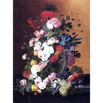 Severin Roesen Still Life With Fruits and Flowers Wall Decal Print