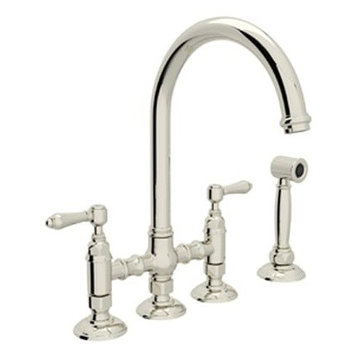 Rohl A1461LMWS-2 San Julio 1.5 GPM Bridge Kitchen Faucet - - Polished Nickel