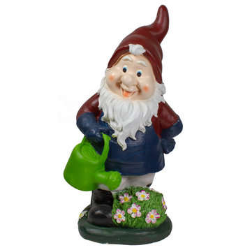 20" Gardener Gnome With Watering Can Outdoor Garden Statue
