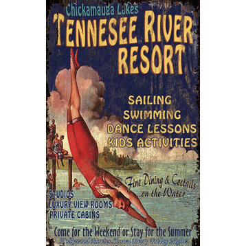 Tennessee River Vintage Wooden Sign, 20"x32"