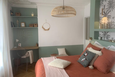 Idées déco pour une chambre contemporaine.
