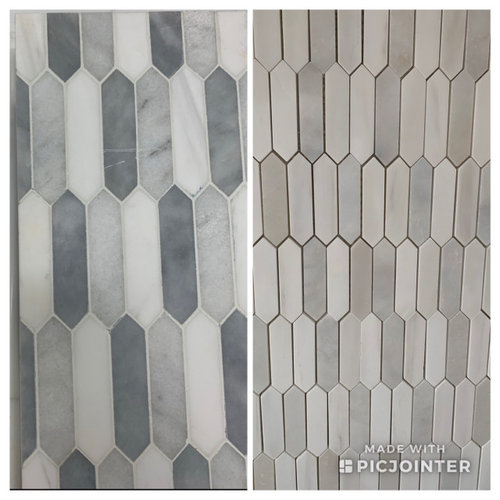 Color variation in marble tile