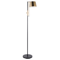 Lumisource Metric Floor Lamp, Black and Antique Brass
