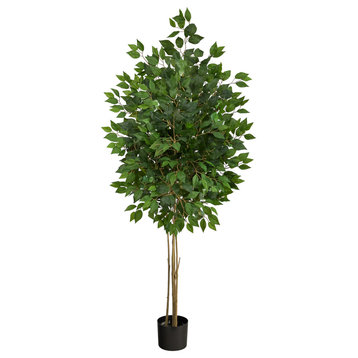 64" Ficus Artificial Tree UV Resistant, Indoor/Outdoor