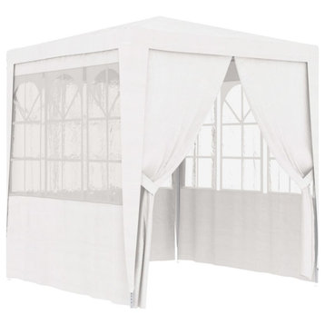vidaXL Professional Party Tent with Side Walls 8.2'x8.2' White 0.3 oz/ft?