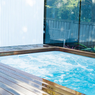 Frenchs Forest Plungie Studio, decking and surrounds